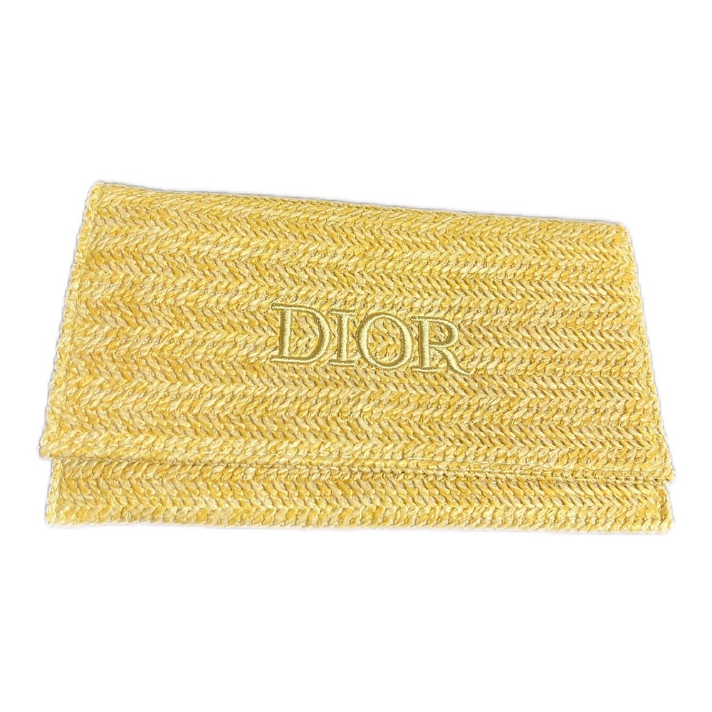 Dior Yellow Woven Clutch 💕